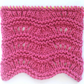 Ravelry: Ripple Ridge Lace Knit Stitch Pattern pattern by Kristen McDonnell