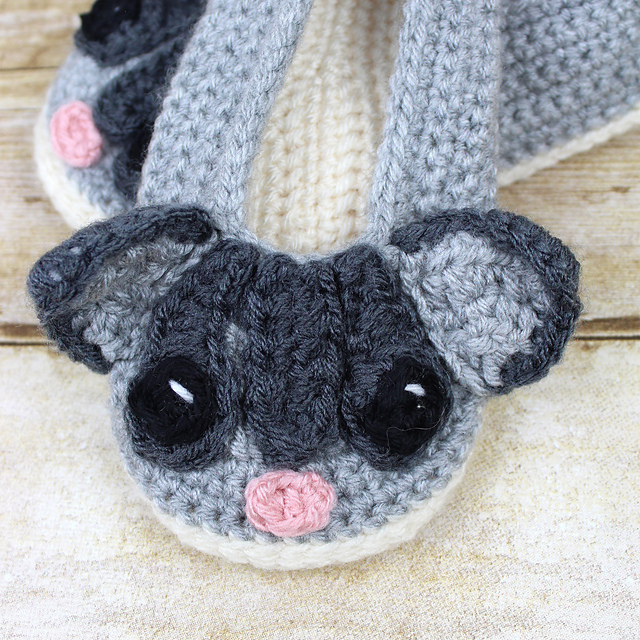 Ravelry Adult Sugar Glider Slippers pattern by Charlyn Smith