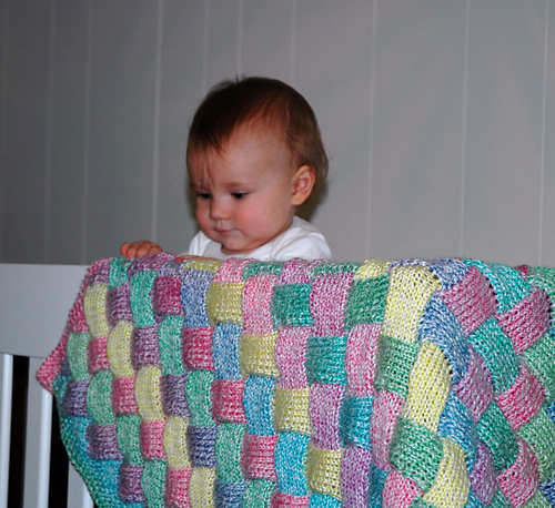 Entrelac Baby Blanket photo 9
