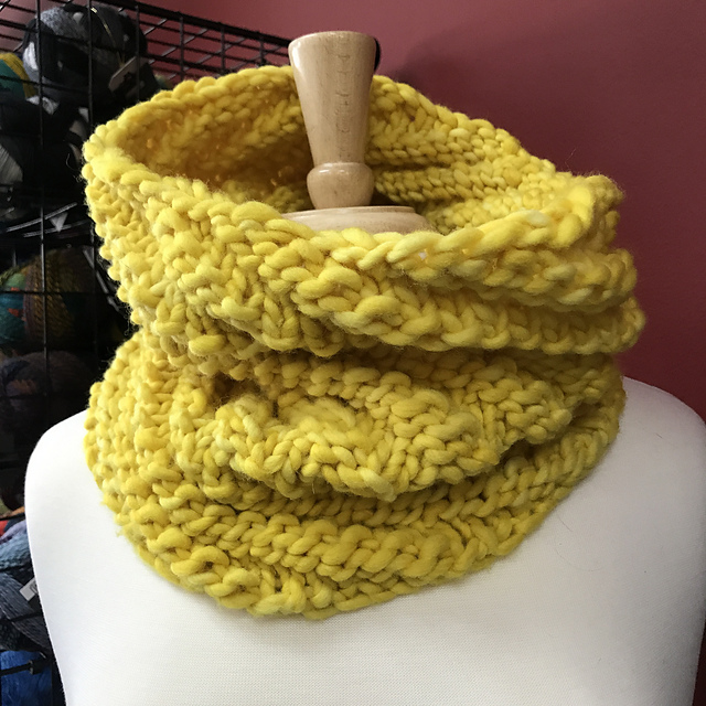Ravelry Corkscrew Cowl pattern by String Theory Yarn Shop