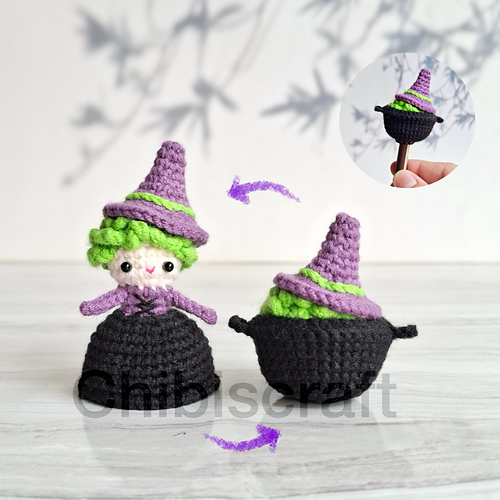 Reversible Mini Witch Cauldron