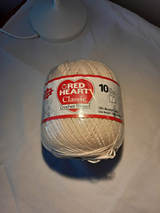 Gomitolo di Coasts Crochet, Modello Red Heart Classic Crochet, Taglia del Filo 10-Bianco, Altri