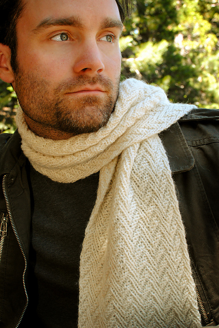 Herringbone Parallelogram Scarf by Christine Guest Herringbone Parallelogram Scarf by Christine Guest