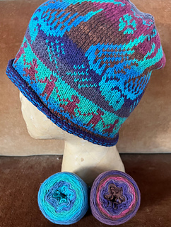 Shelby Bird Hat in aubergine and Tahoe color ways: long run baby cakes