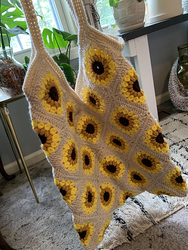 crochet sunflower bag