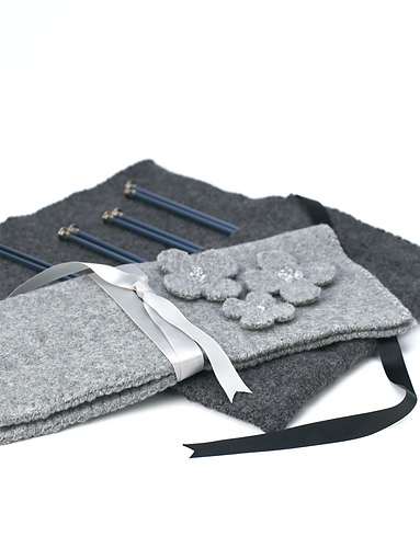Felted Knitting Needle Case #109 photo 4