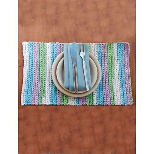 Stripes Placemat (crochet) photo 2