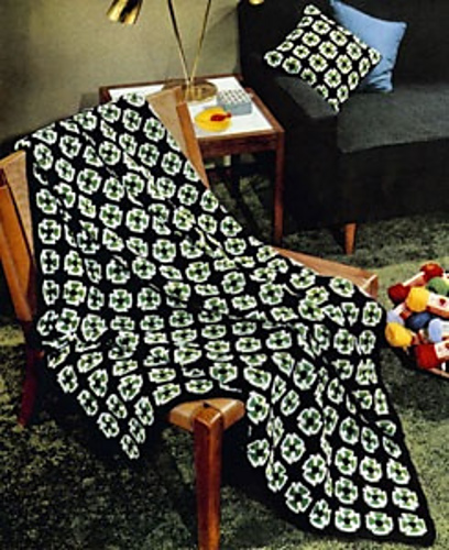 Maltese Cross Afghan and Pillow photo 1