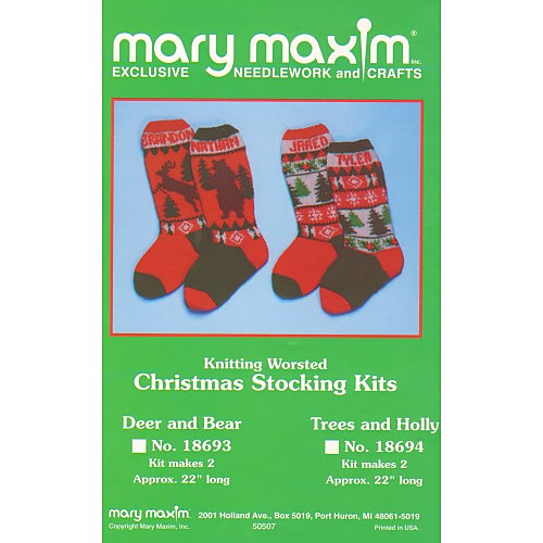 Ravelry Mary Maxim Knitting Worsted Christmas Stocking Kits No. 18694
