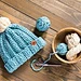 Pompom Power Yarn Ribbed Hat: Beginner pattern 