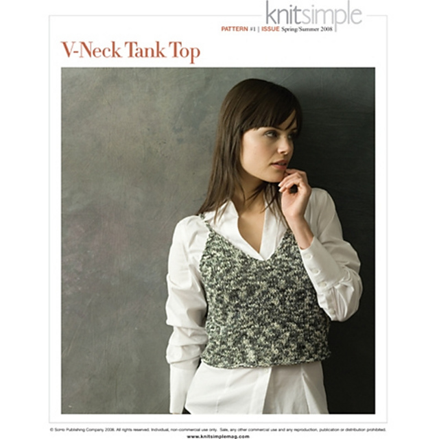knit v neck tank