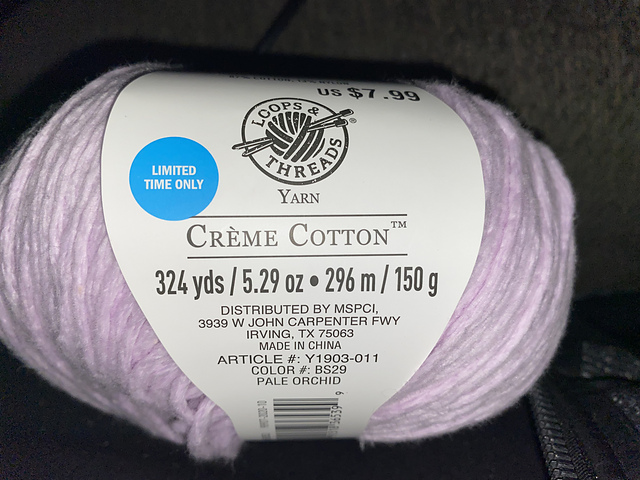 loops & threads creme cotton yarn