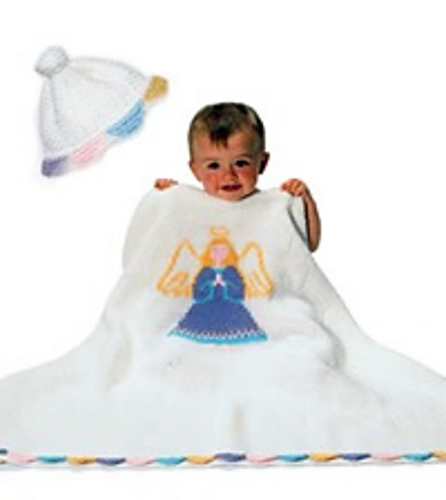 Heaven Sent Angel Afghan & Cap photo 1