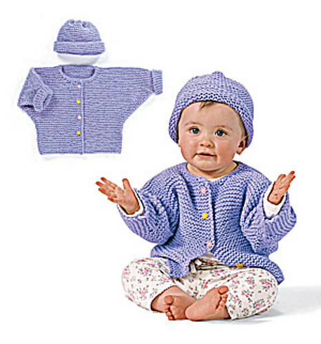 One-Stitch Baby Sweater Set (knit) photo 1