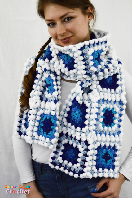 granny square scarf crochet