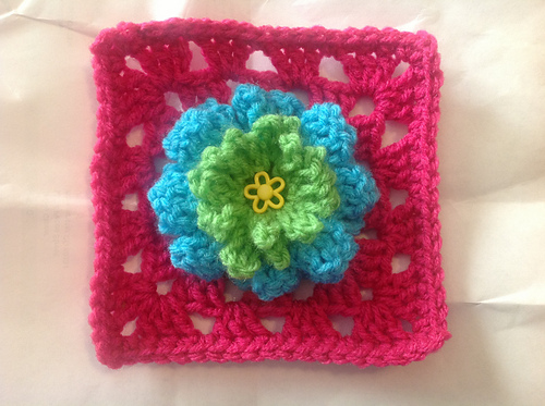 3D Flower Granny Square photo 2