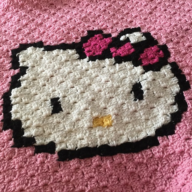 Ravelry ColoradoMom's C2C Hello Kitty Blanket