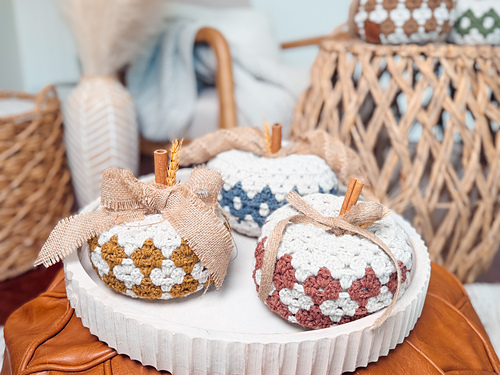 Diamond Granny Stitch Crochet Pumpkin photo 7