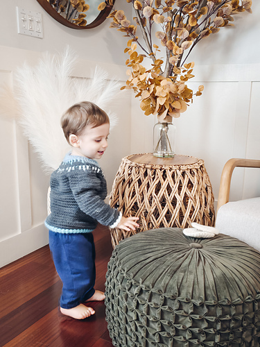 Mosaic Ridge Child Crochet Pullover photo 3