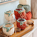 Wheat Stitch Wine Glass Cover pattern