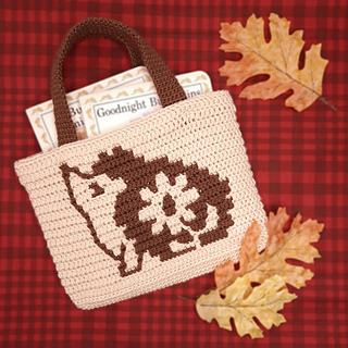 Mosaic Hedgehog Tote in 2-colors of DK yarns