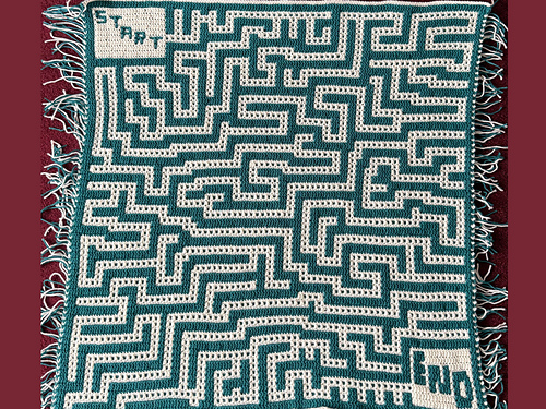 Crazy Maze Crochet Lap Blanket