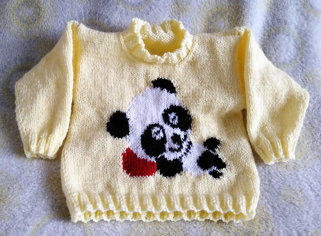panda jumper knitting pattern