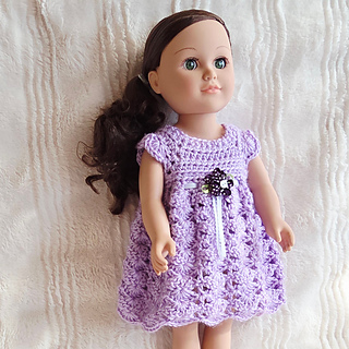 18" Doll Shell Brook Dress crochet pattern by Crafting Friends Designs