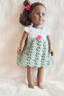 18" Doll Shell Brook Dress crochet pattern by Crafting Friends Designs