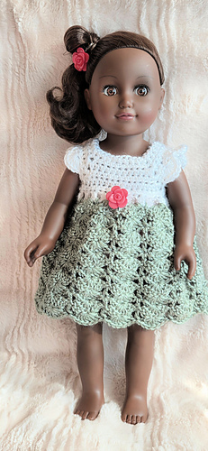 18" Doll Shell Brook Dress crochet pattern by Crafting Friends Designs