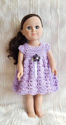 18" Doll Shell Brook Dress crochet pattern by Crafting Friends Designs