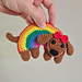 Bag Tag Rainbow Smooch Pooch pattern 