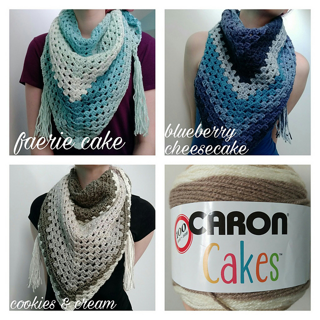 granny square triangle scarf