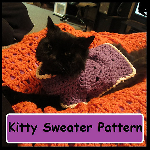 Kitty Cat or Small Dog Crochet Sweater photo 1
