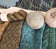 April 2024, yarns for squares 8, 3 and 9