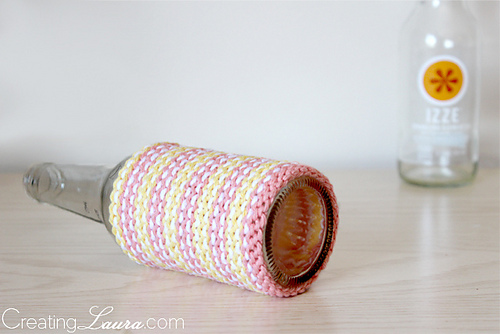Purl-Side-Out Beer Cozy Knitting Pattern photo 2