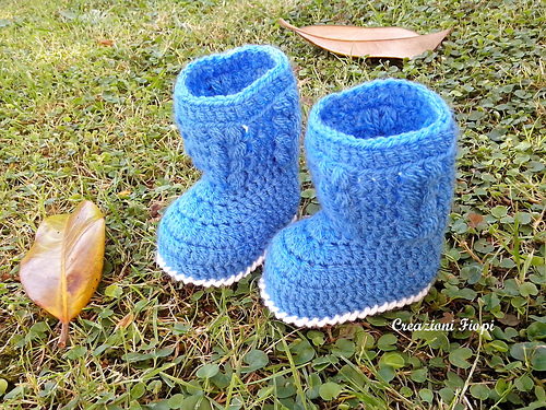 Flue booties baby - Fiorella Pittalà