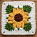 Sunflower Granny Square pattern