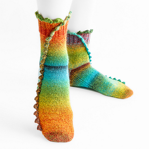 Ravelry Dino Sox pattern by Ursa Major Knits
