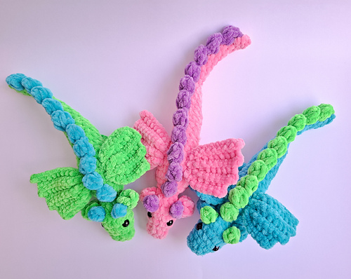Low sew crochet dragon