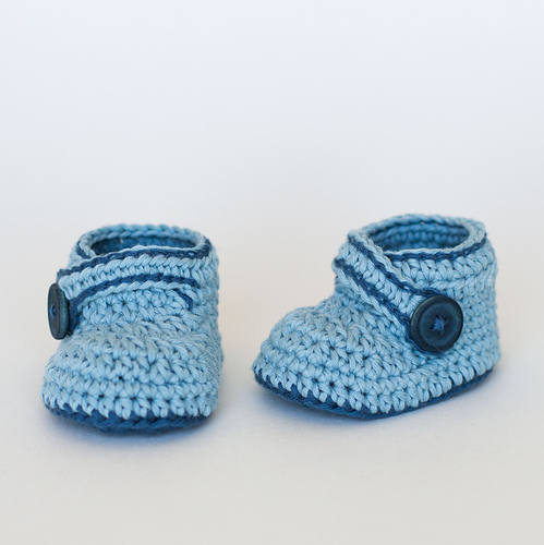 Crochet Baby Booties - Blue Whale photo 5