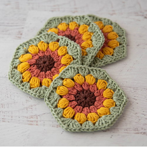 Ravelry: Sunflower Coaster pattern by Crochet 365 Knit Too
