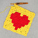 Heart C2C Potholder pattern 