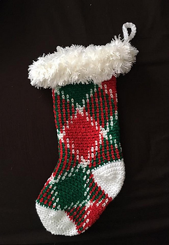 Pooled Mistletoe Stocking - Alexina Designs