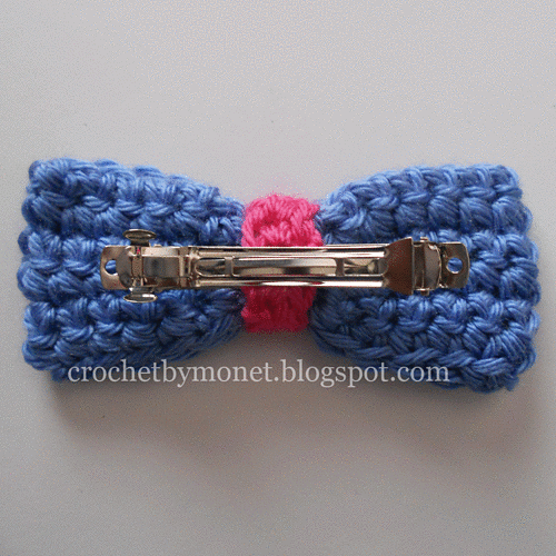 Crochet Hair Bow photo 2