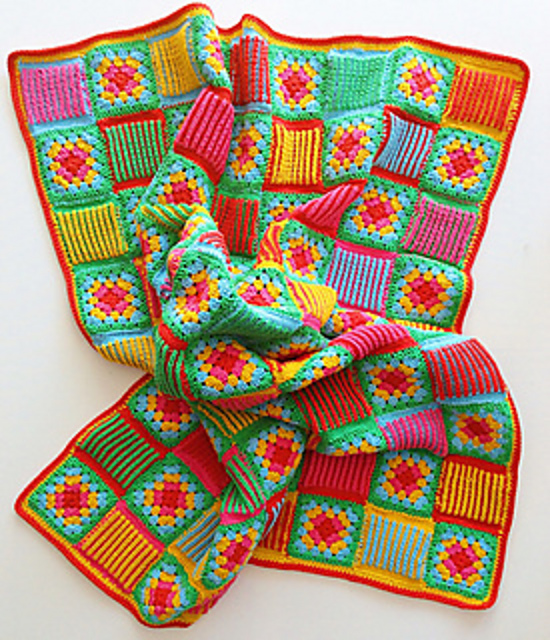 Granny Brioche Blanket