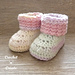 Little Waves Baby Booties pattern 
