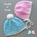 His and Hers Baby Hats pattern 