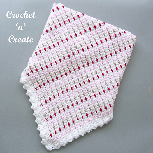 Ravelry Block Stitch Baby Blanket pattern by Crochet 'n' Create