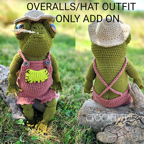 Ravelry Overalls & Straw Hat ADD ON pattern by Stephanie Pokorny